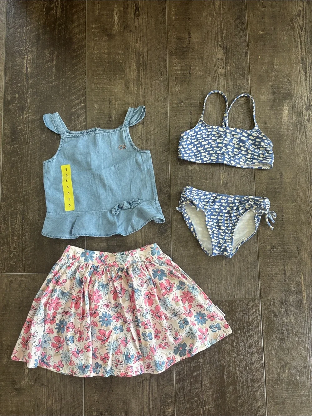 Vineyard Vines 2pc swimsuit size 4/5 and CK outfit.